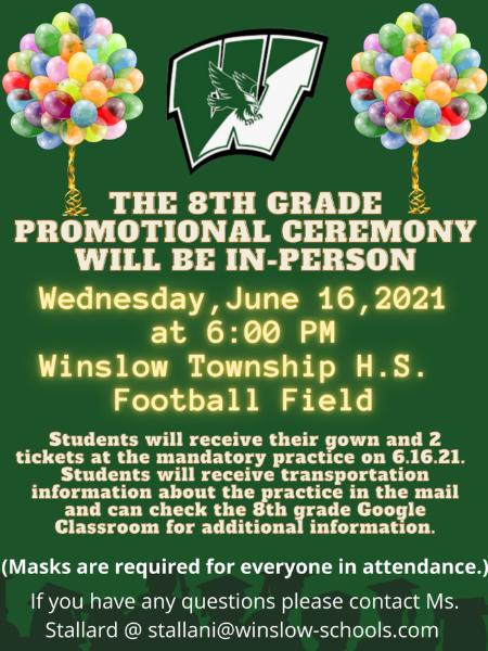 8th Grade In-Person Promotional Ceremony